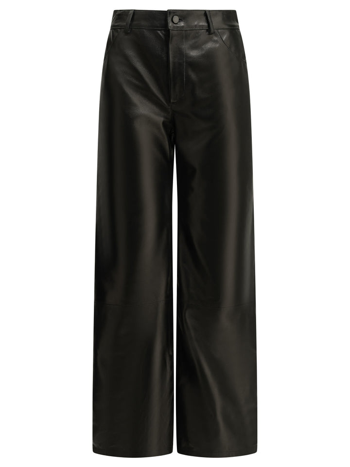 Semper Casual Nappa Leather Pants Trousers - Nero | 8a5ccd4a34e768503801bea9132b2d26ab88d492