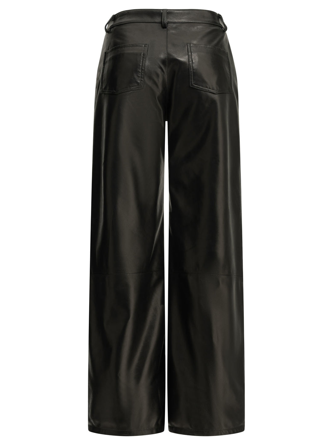 Semper Casual Nappa Leather Pants Trousers - Nero | a8825d34fdbf95a421464c1a83b1247f707bd2dd