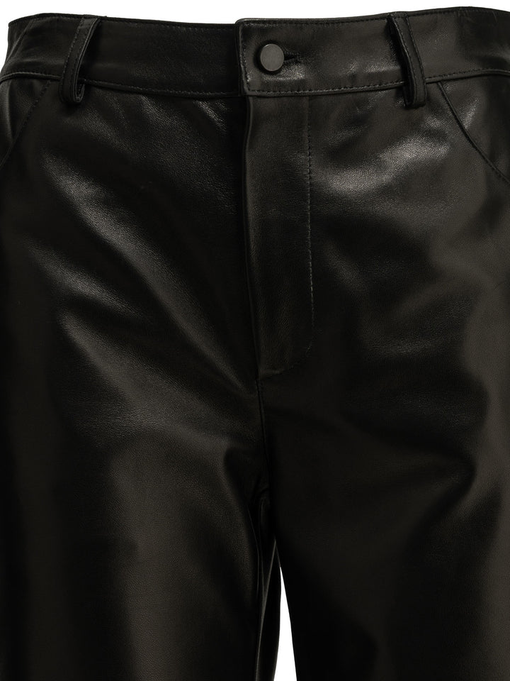 Semper Casual Nappa Leather Pants Trousers - Nero | e46ab46412e0e4203fe41554d0310efba6decfca