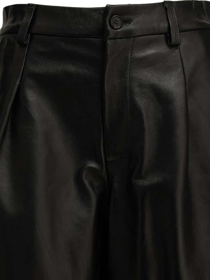 Semper Formal Leather Shorts - Nero | 60abbfca491ffd3a59c33c2b058e6bebcd244a85
