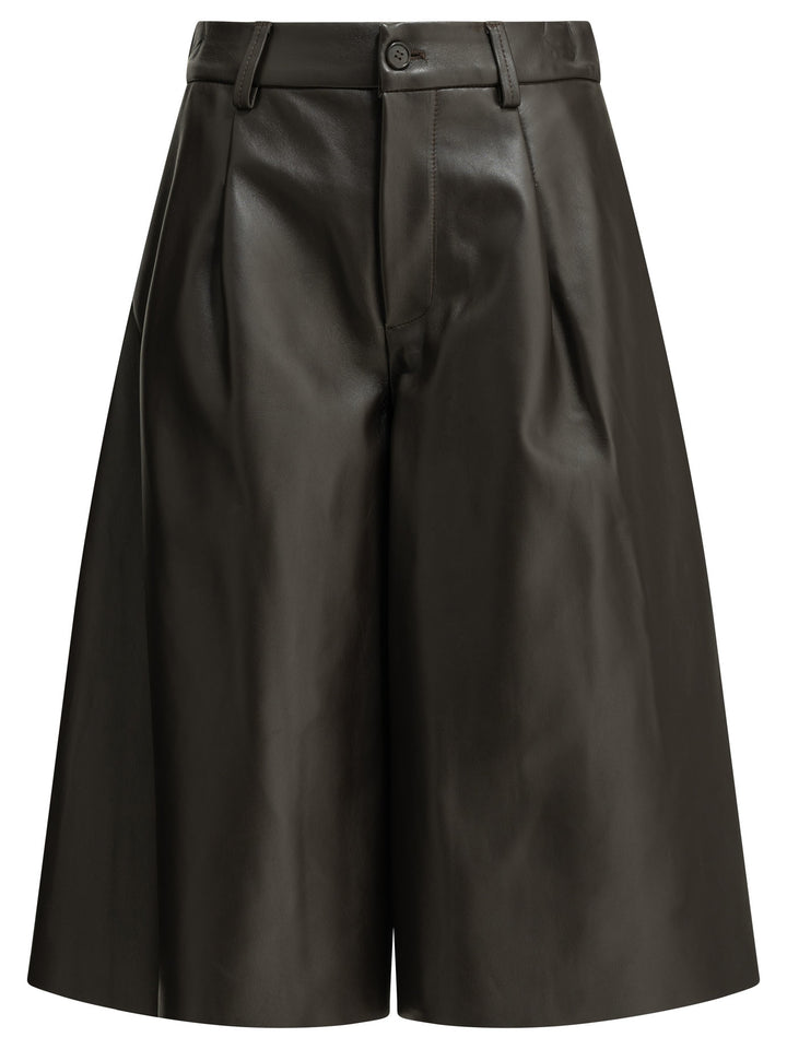 Semper Formal Leather Shorts - Marrone | 3aa2ac9e35715041a2e1ba1196eb494721fa9f42