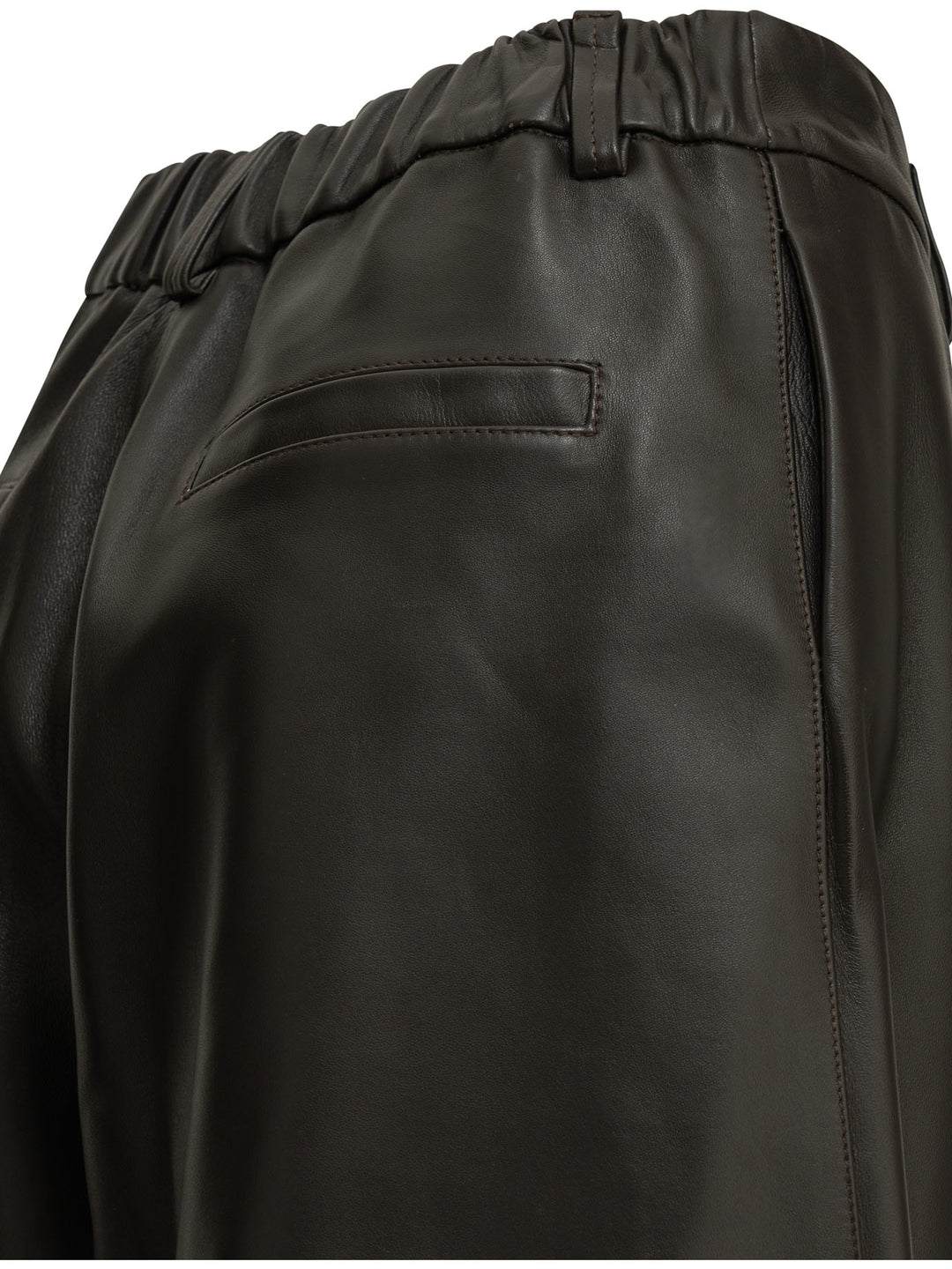 Semper Formal Leather Shorts - Marrone | 6c04fef46f4c58f1231a8ecb405a0af614b76913