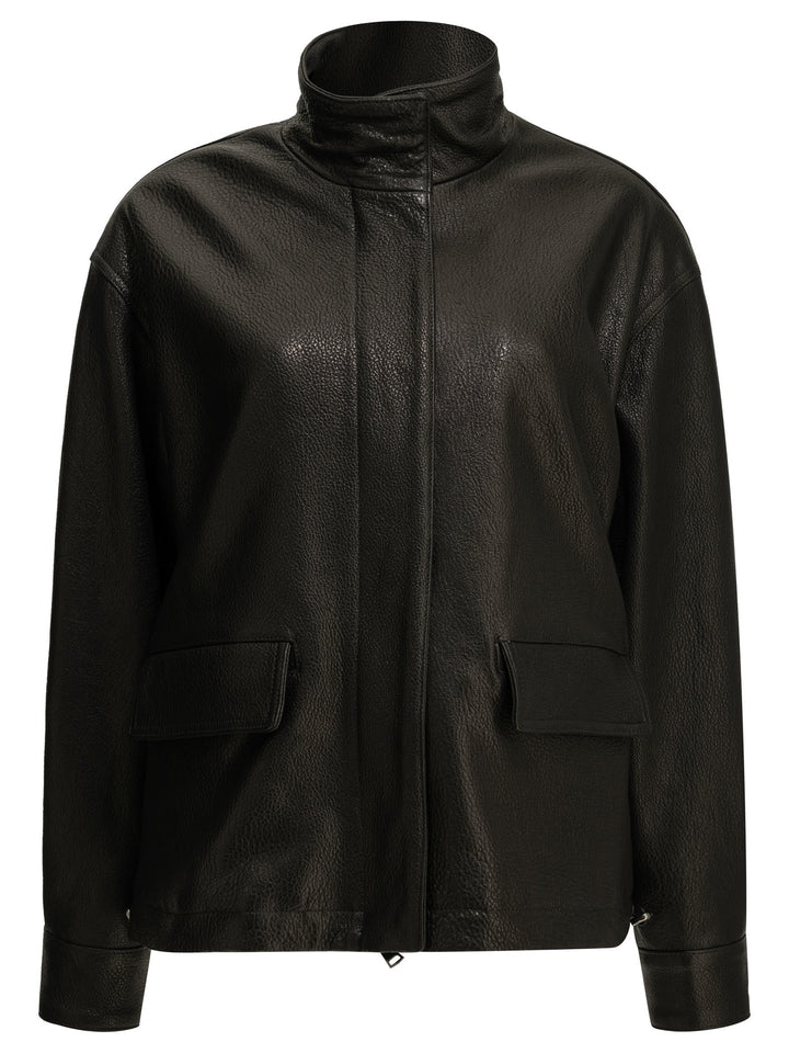 Semper Nappa Leather Jacket Jackets and Coats - Marrone | 19f4b7c5ee9a1b4091a9ac6e25939c6f483becd7