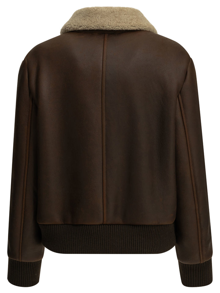 Semper Shearling Jacket Jackets and Coats - Marrone | cd760b5ebfacff4626a930fdeafe07971b363fb7