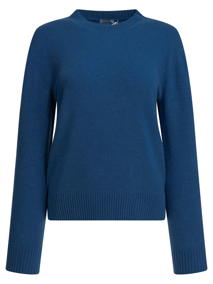 Semper Cashmere Crew-Neck Sweater Knitwear - Blu | 2689f6a6e03a55af79451937755a98cc957207db