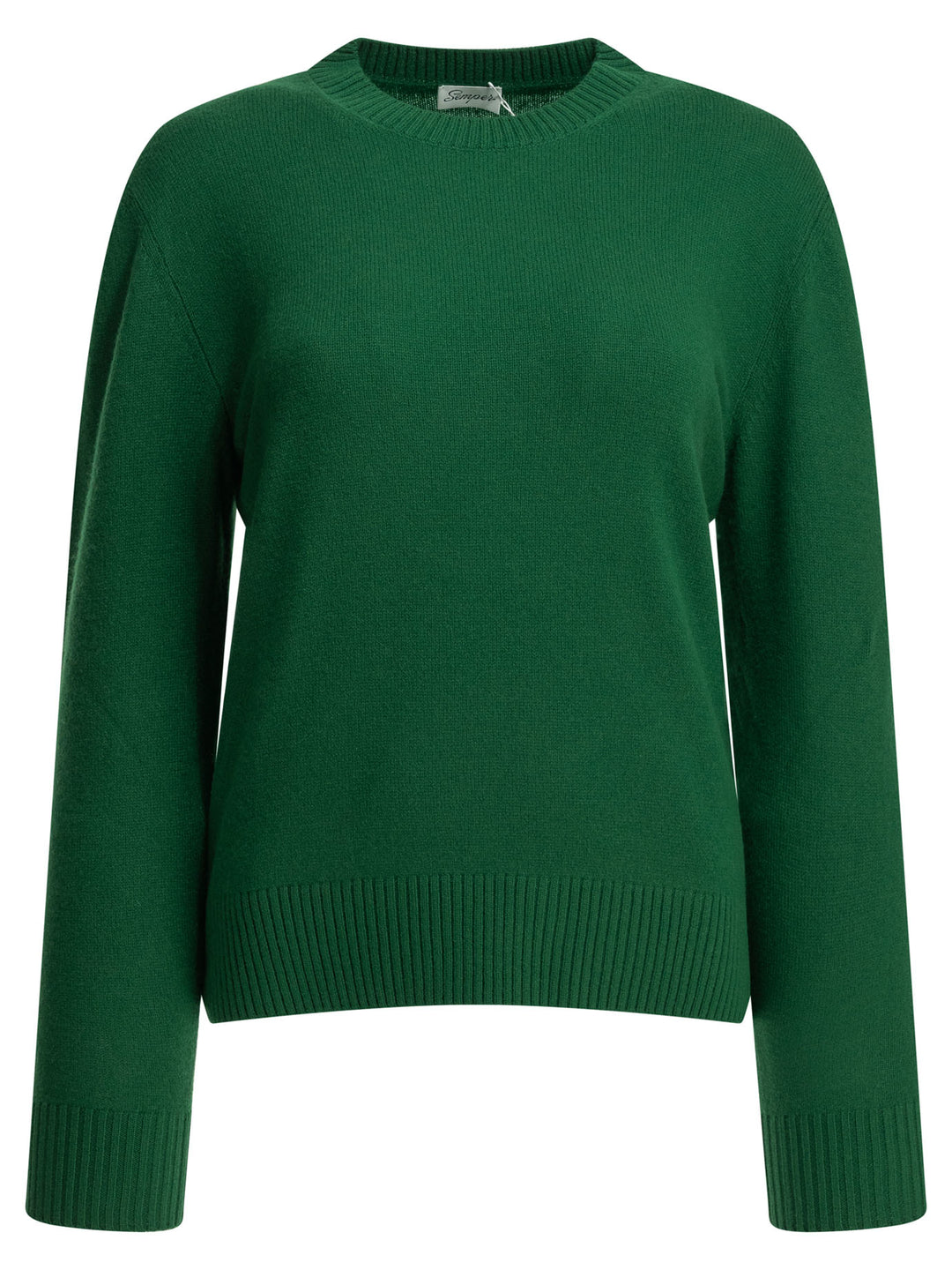 Semper Cashmere Crew-Neck Sweater Knitwear - Verde | 6a6b2e4a3bd865fbaaf4332b2311788562e408b4