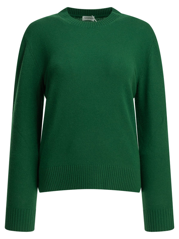 Cashmere Crew-Neck Sweater Knitwear Verde