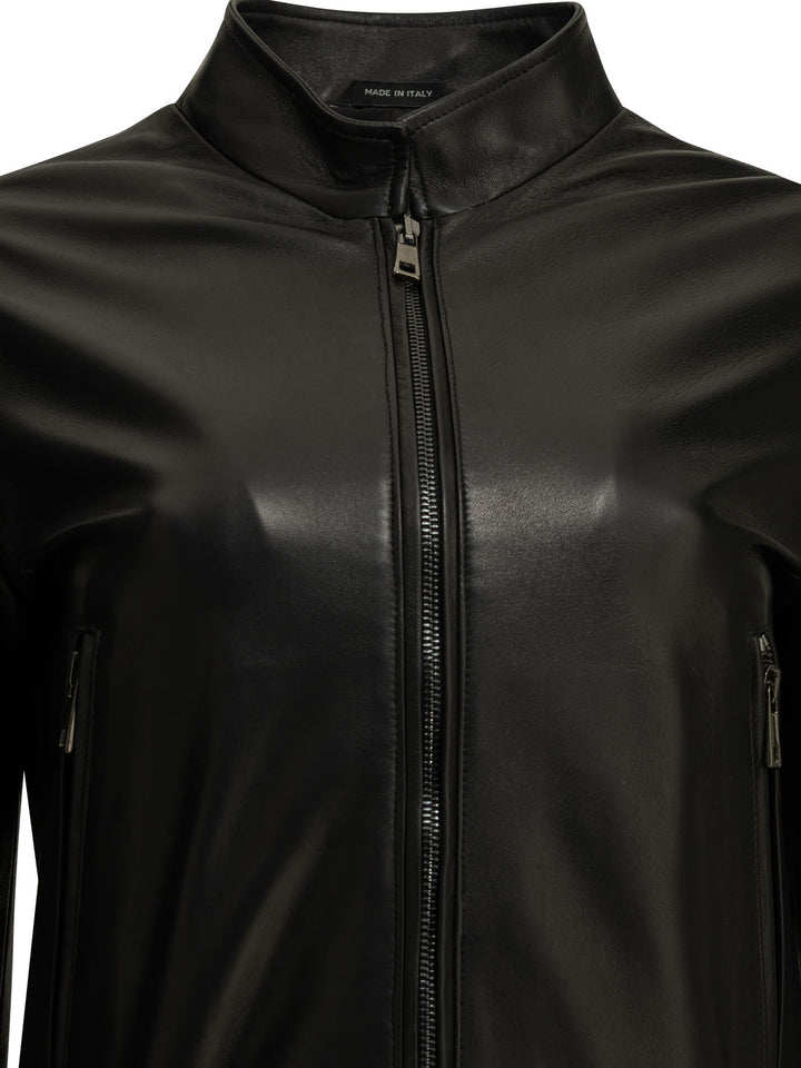 Semper Leather Jacket Jackets and Coats - Nero | 05fc8e0c97837d774833672cb8e3b38e936a924e
