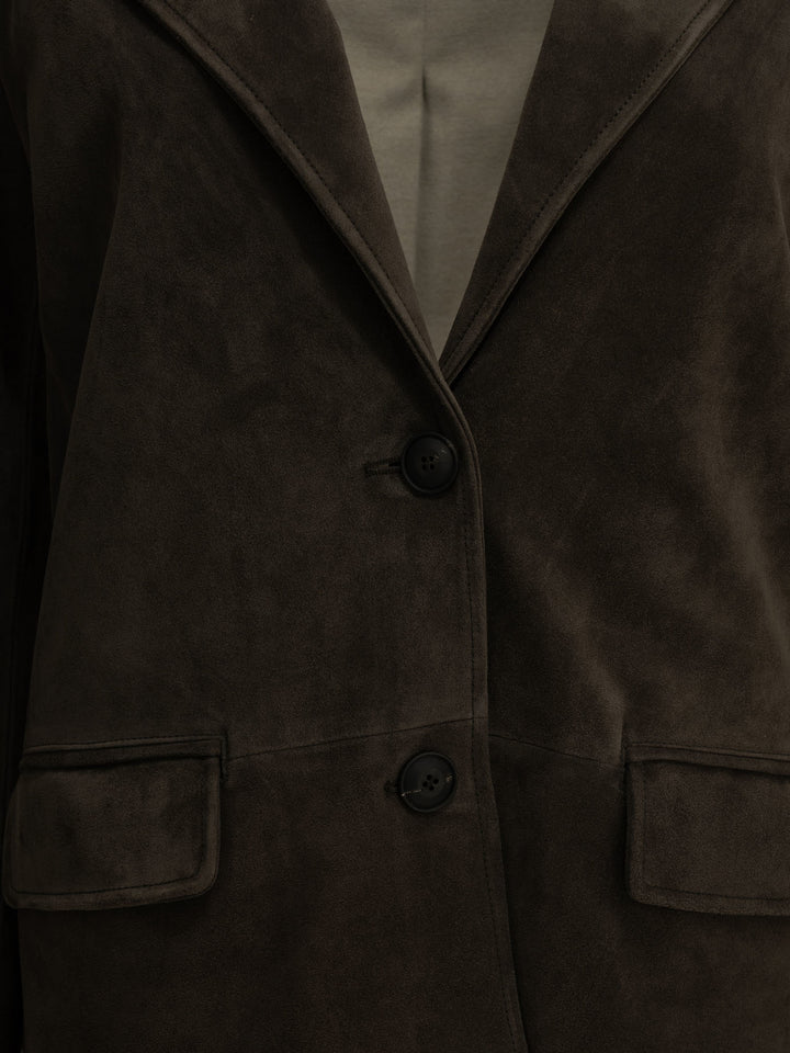 Semper Padded Suede Jacket Jackets and Coats - Marrone | bee242a6802bc39adaf921bb0a1d5a091fe7e3cb