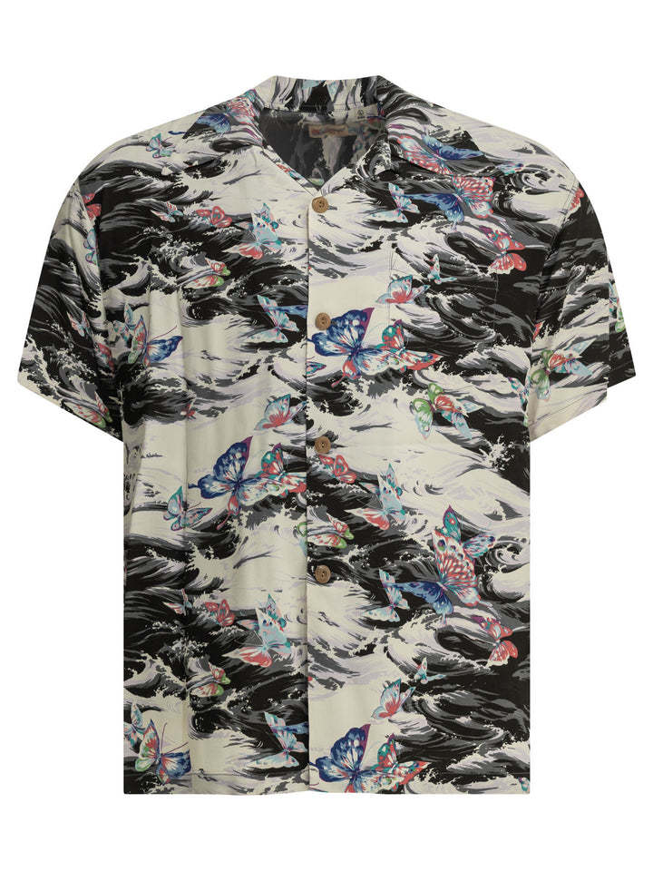 Sun Surf Butterfly Splash Shirts - Nero | ebfc9beef79ba0c605ff598cd45dda5114a08b97