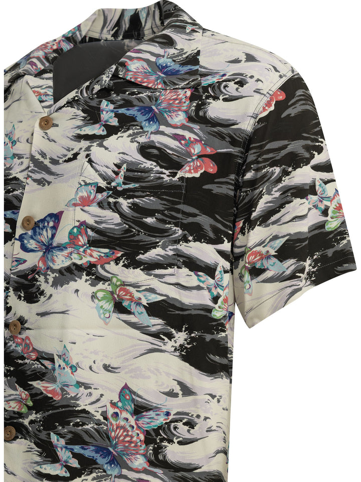 Sun Surf Butterfly Splash Shirts - Nero | 6bc61532a6937128c6ae3a972736462f34a6ac40