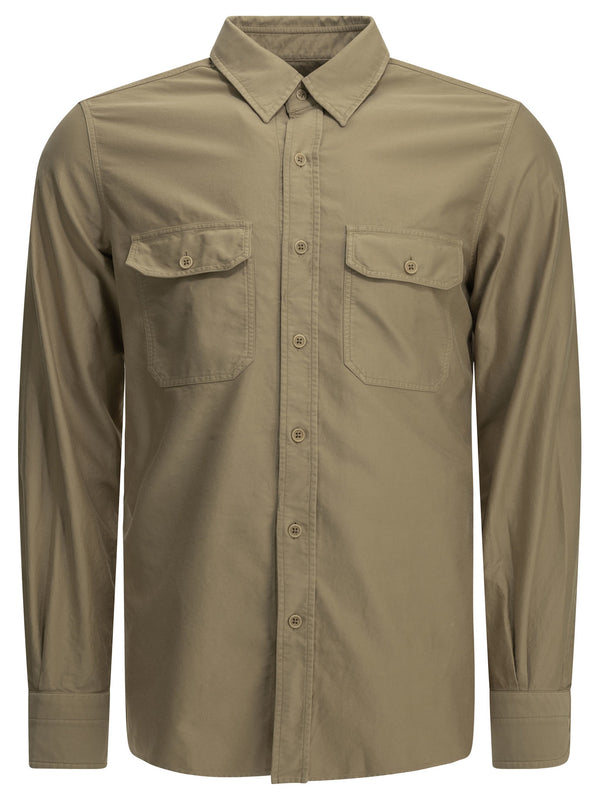Military Hemden Beige