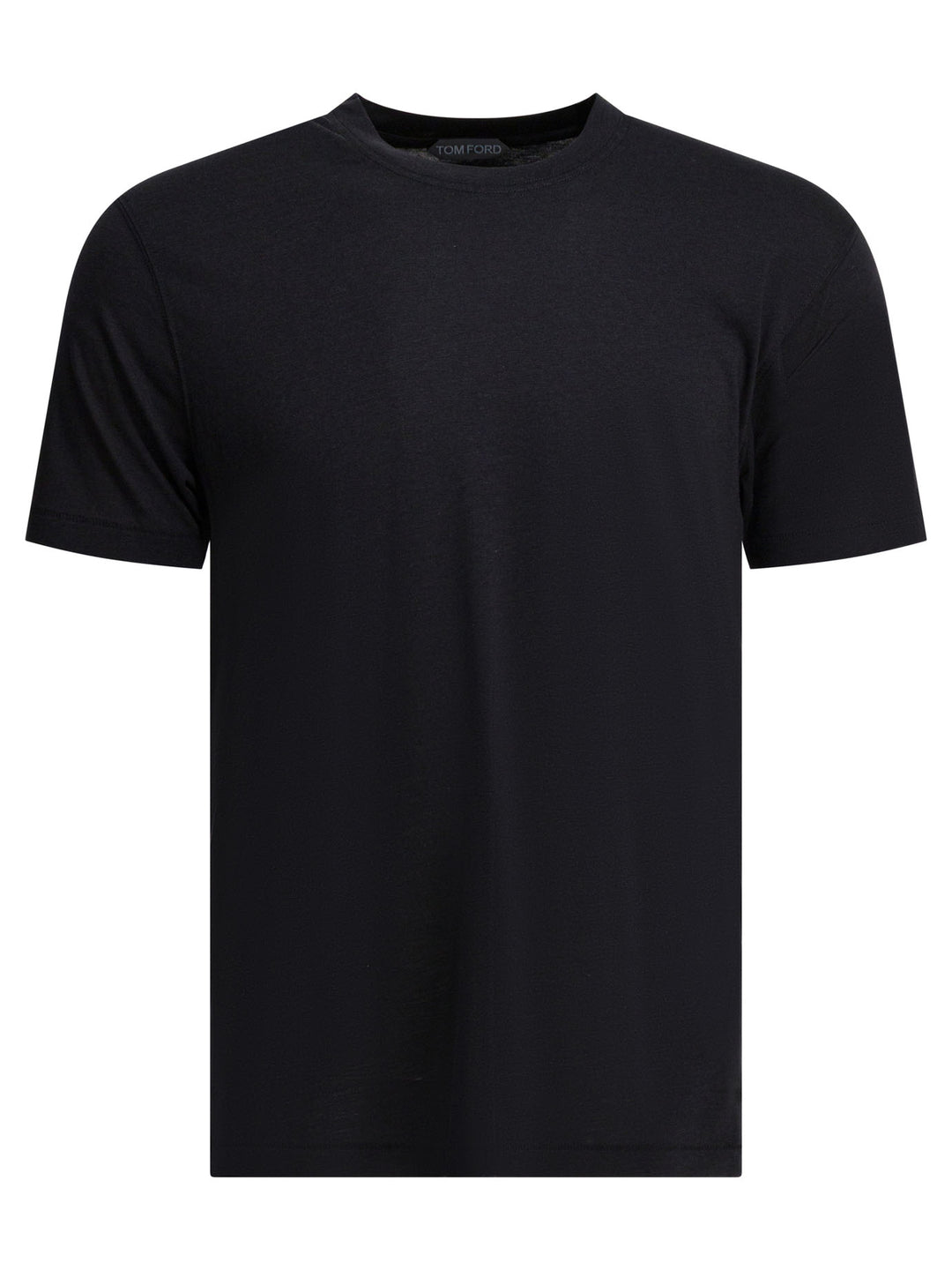 Tom Ford Round-Neck T-Shirt Made Of Lyocell T-shirts - Nero | f8522637626d90b5f7be0d27a9100f8c88a3ef75