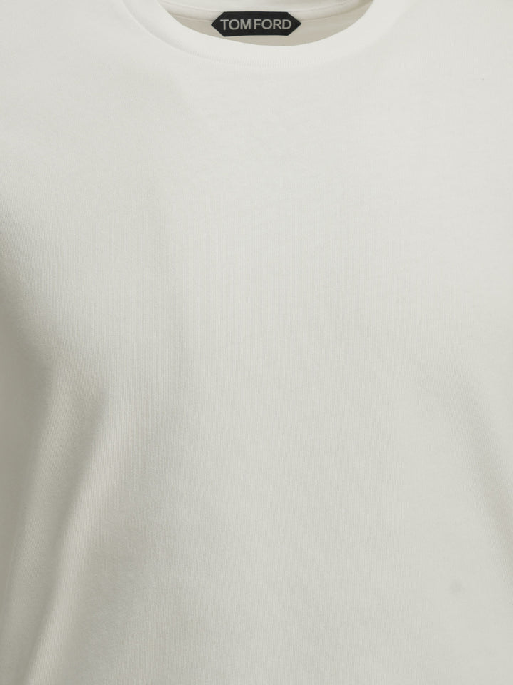 Tom Ford Cotton Crew-Neck T shirt Bianco