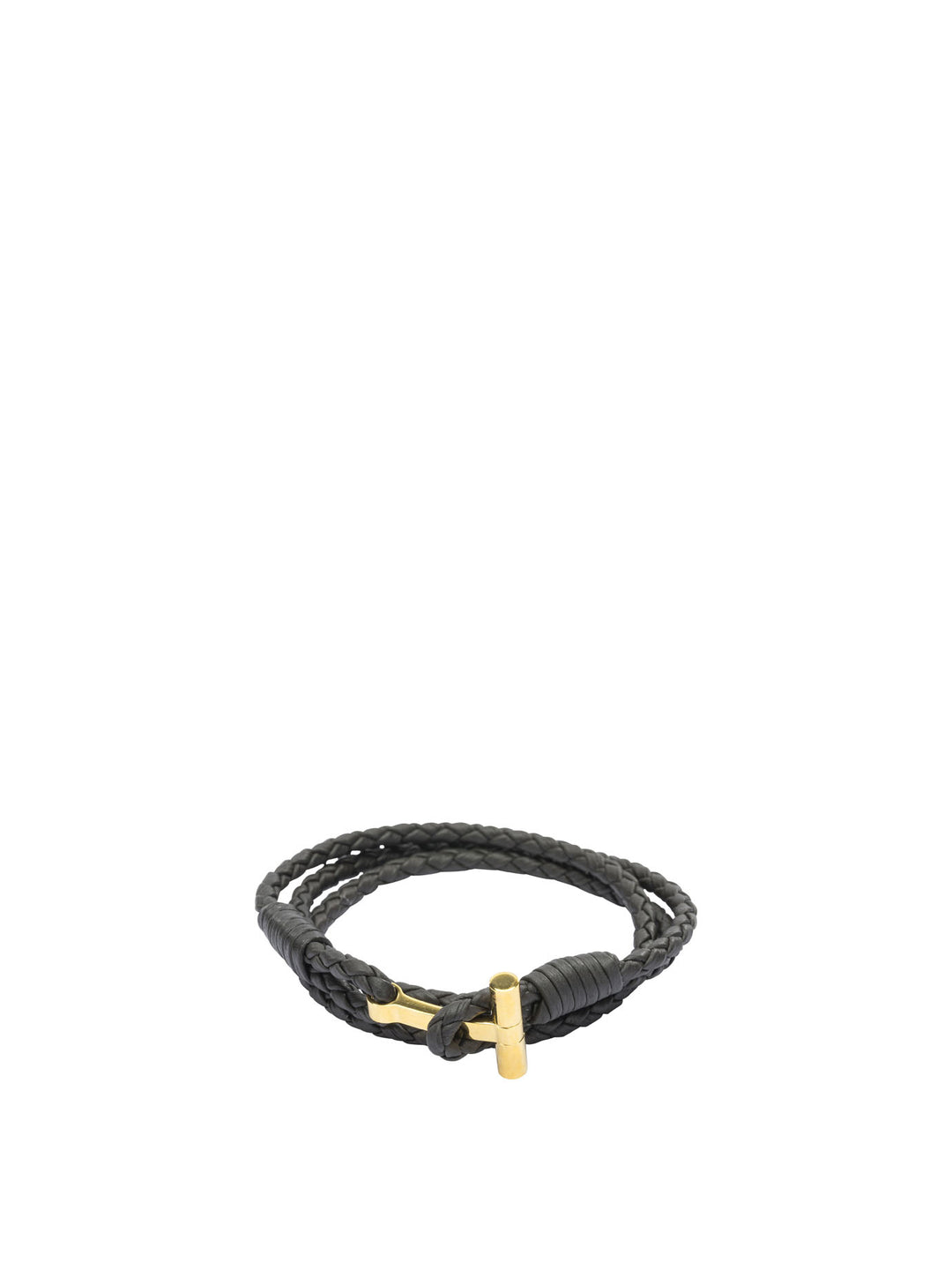 Tom Ford Braided Leather Bracelet Jewels - Marrone | 839e92ce695c9329b8cd5916f7f18669069d32f0