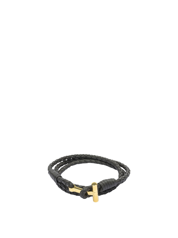 Braided Leather Bracelet Jewels Marrone