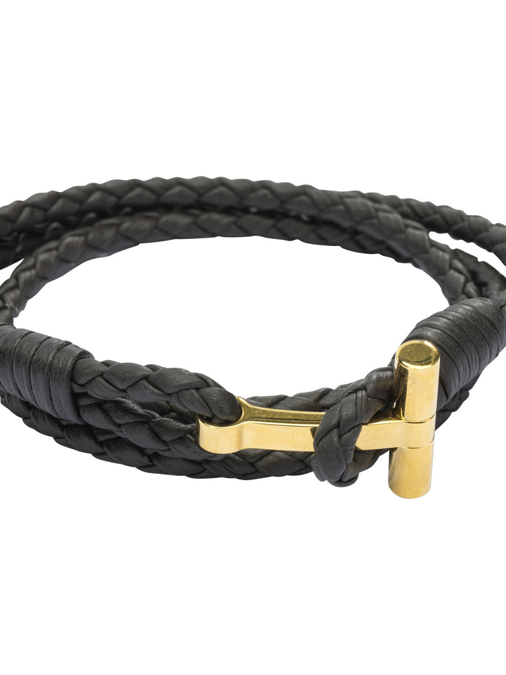 Tom Ford Braided Leather Bracelet Jewels - Marrone | b6b3d683c0171d5f3616793eae2bfc6fd78e9c0c