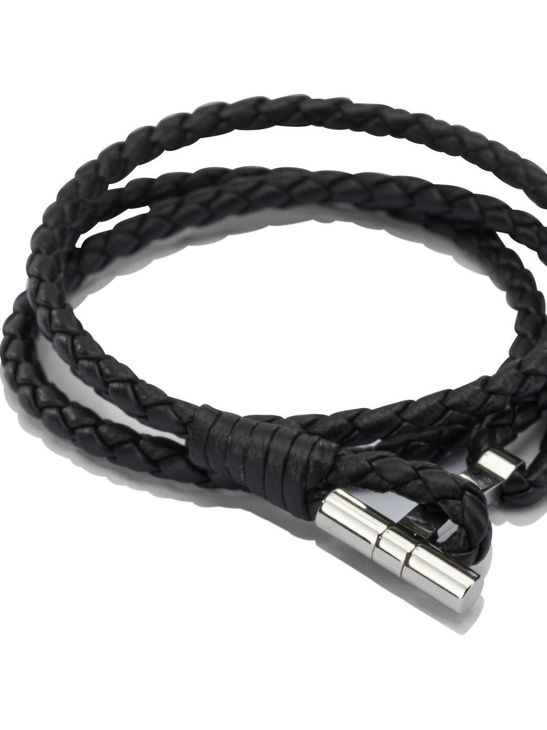 Tom Ford Braided Leather Bracelet Jewels - Nero | 43d2bc8b82e4c5fd6ba9185cd87206af7de4a4eb