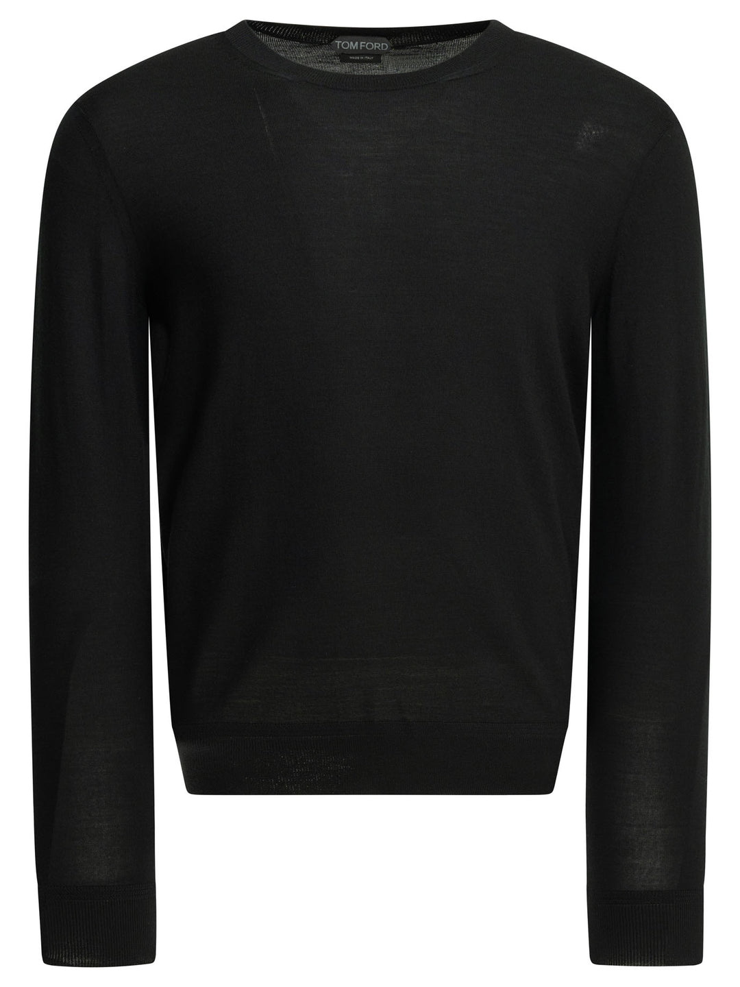 Tom Ford Wool Crew Neck Sweater Knitwear - Nero | 67c82d04058b33376b61f79f262dc057d6808787