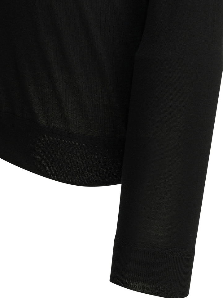 Tom Ford Wool Crew Neck Sweater Knitwear - Nero | 450317187838e6d3e934e3f426239da05ad28343
