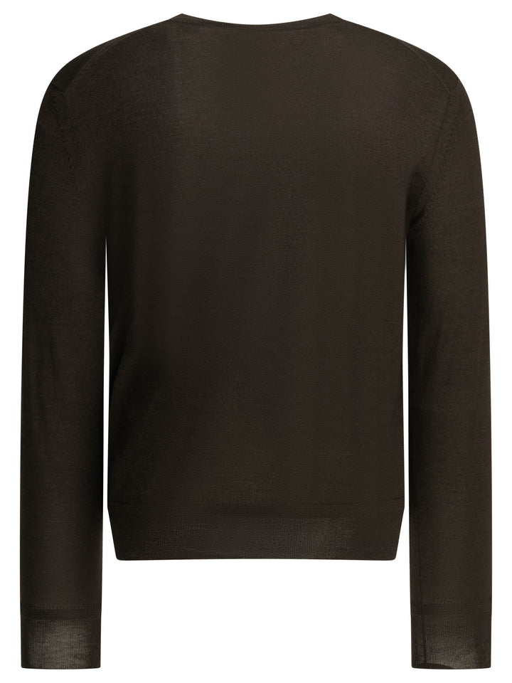 Tom Ford Cashmere And Silk Crew-Neck Sweater Knitwear - Marrone | 2d601e964a253ffaf5c5591bd6b5654473035ff9