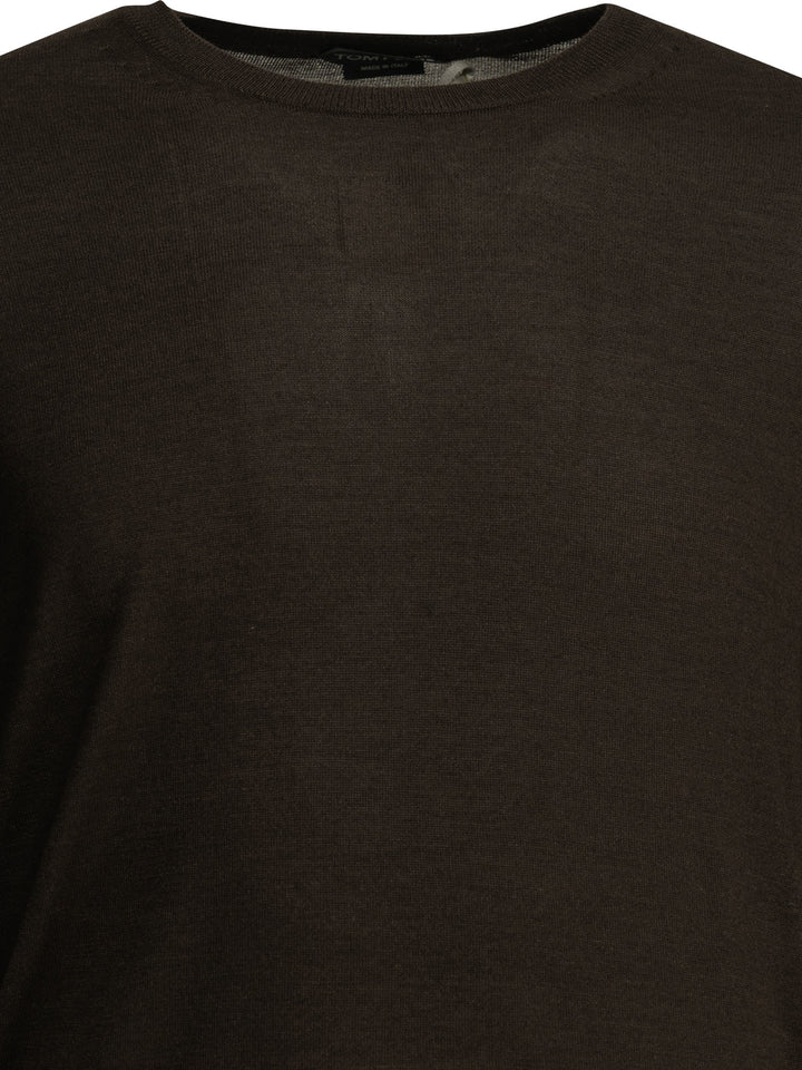 Tom Ford Cashmere And Silk Crew-Neck Sweater Knitwear - Marrone | a848d3c96eb1061d8e3e016b3da859b1ae56f09c