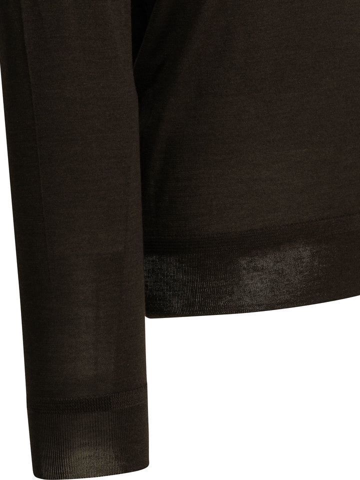 Tom Ford Cashmere And Silk Crew-Neck Sweater Knitwear - Marrone | 57fb6dccd3c14bfcae2880219a359da925a25982