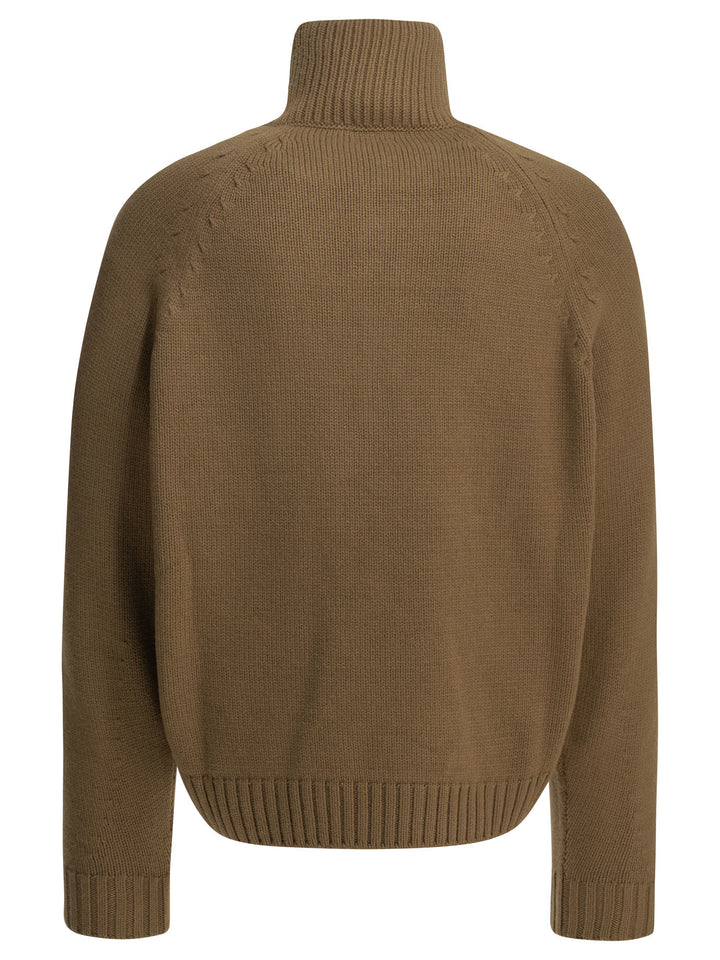 Tom Ford Cashmere Wool Blend Half-Zip Sweater Knitwear - Marrone | 2894092f359145ddefbd506491cbe40d4ee3b6e7
