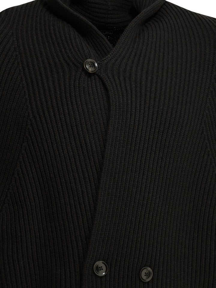 Tom Ford Double-Breasted Cashmere Cardigan Knitwear - Grey | 1d5fb6ed5ed32b3ac8191525e3e236e3a67d36ea