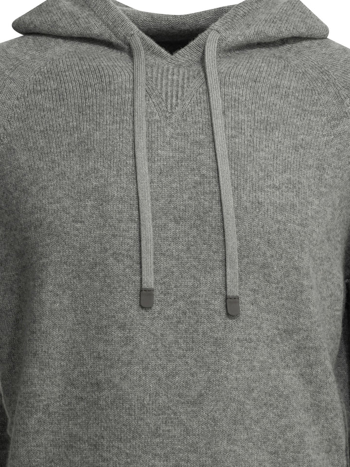 Tom Ford Cashmere Hooded Sweater Knitwear - Grey | 49af35094e94e5e054e1acae1bb5b26c5da922a7