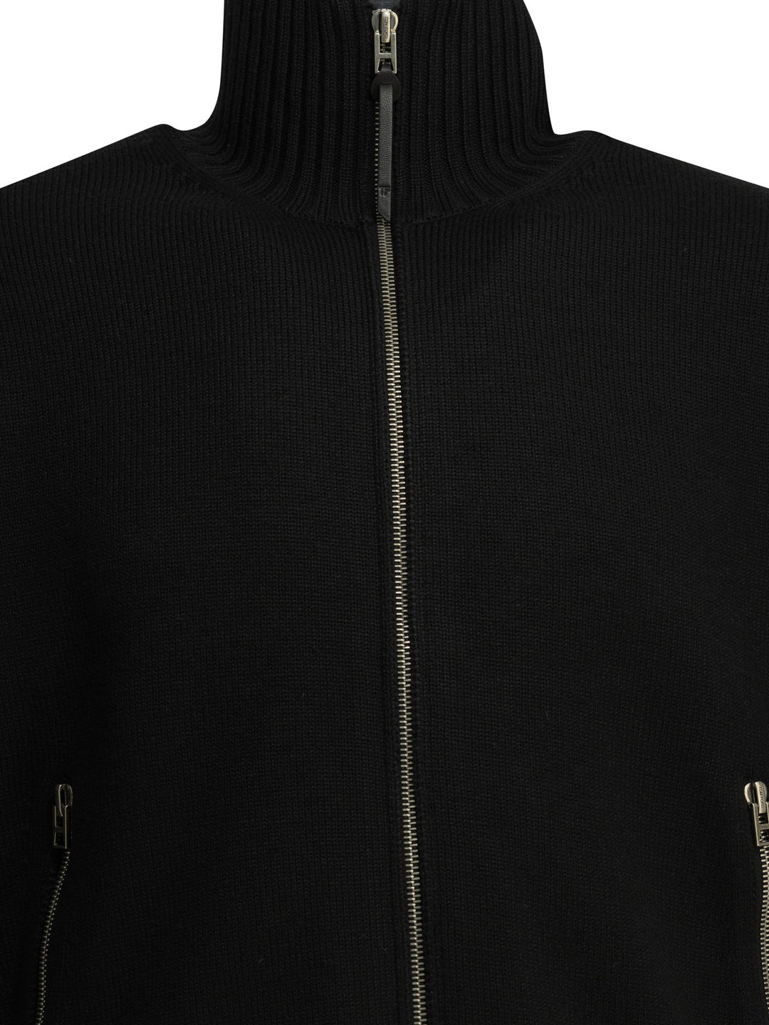Tom Ford Wool Sweater With A Zipper Knitwear - Nero | e17aed151a85e3a38cdfd61e16a95cf2ce6a8929