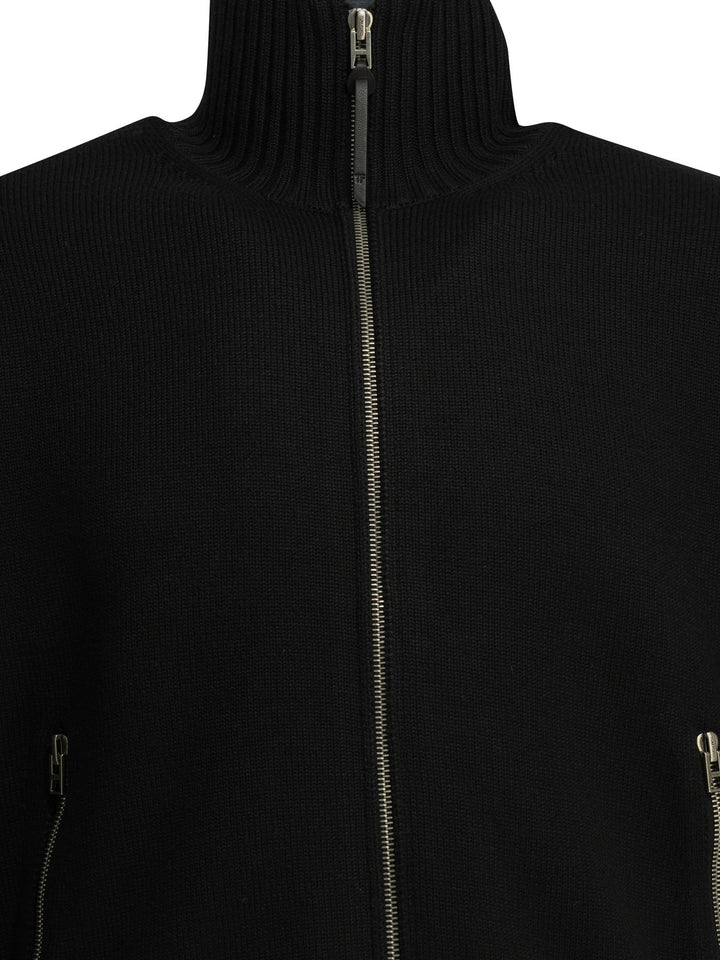 Tom Ford Wool Sweater With A Zipper Knitwear - Nero | e17aed151a85e3a38cdfd61e16a95cf2ce6a8929