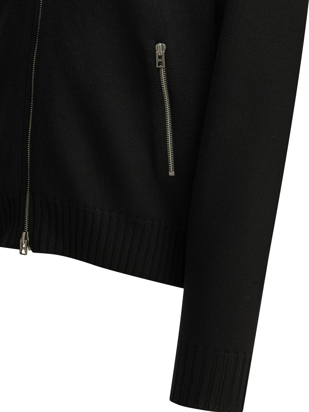 Tom Ford Wool Sweater With A Zipper Knitwear - Nero | fb9aa5164d1967d98db904e576170d3b512bed5e