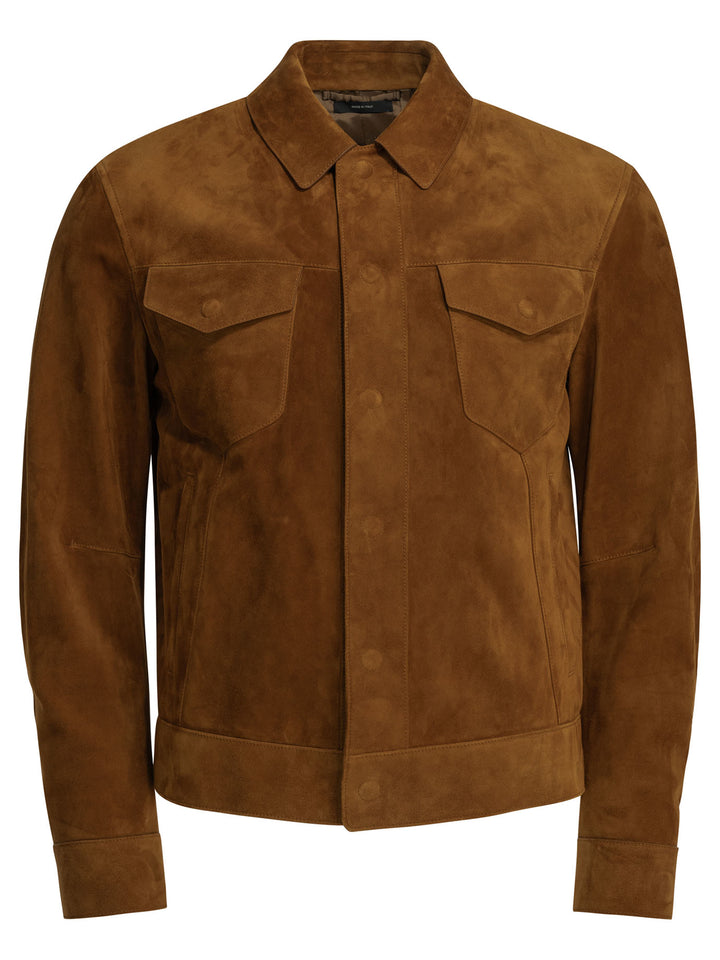 Tom Ford Suede Jacket Jackets and Coats - Marrone | 934fe82c5ff358a0270b06a45c9da3186f108cb3