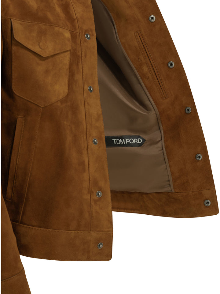 Tom Ford Suede Jacket Jackets and Coats - Marrone | cfff2e7f4c035473876a19d501b73c8f48f02437
