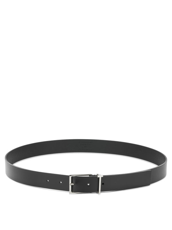 Leather Belt Cinture Nero