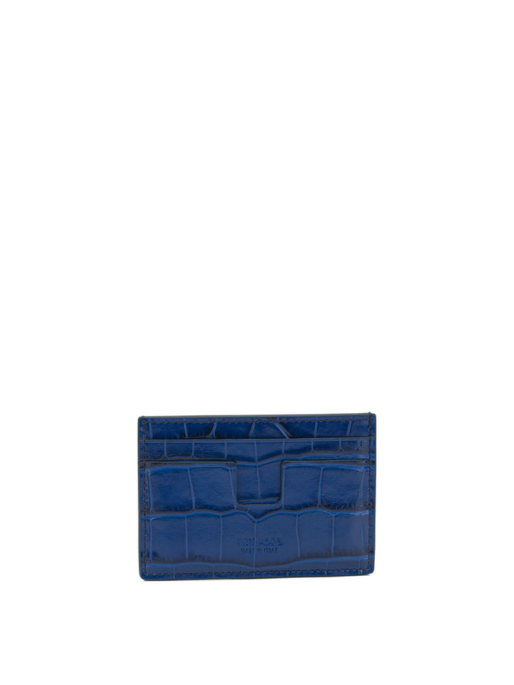 Tom Ford Tejus T Line Wallets & Card holders - Blu | f369ed3c47e200ad48dc17b1cf3b5c9e08f4da28