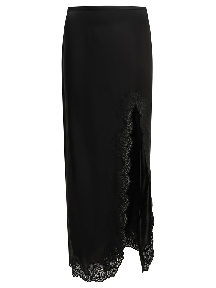 Valentino Long Skirt With Ruffles Gonne - Nero | 16fd44d2c1758929e38a166883927d280ecea940