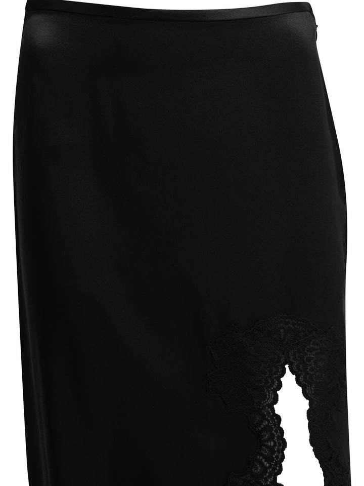 Valentino Long Skirt With Ruffles Gonne - Nero | bba956518e238ba6acaeb86e22289f4fc1e31d3a