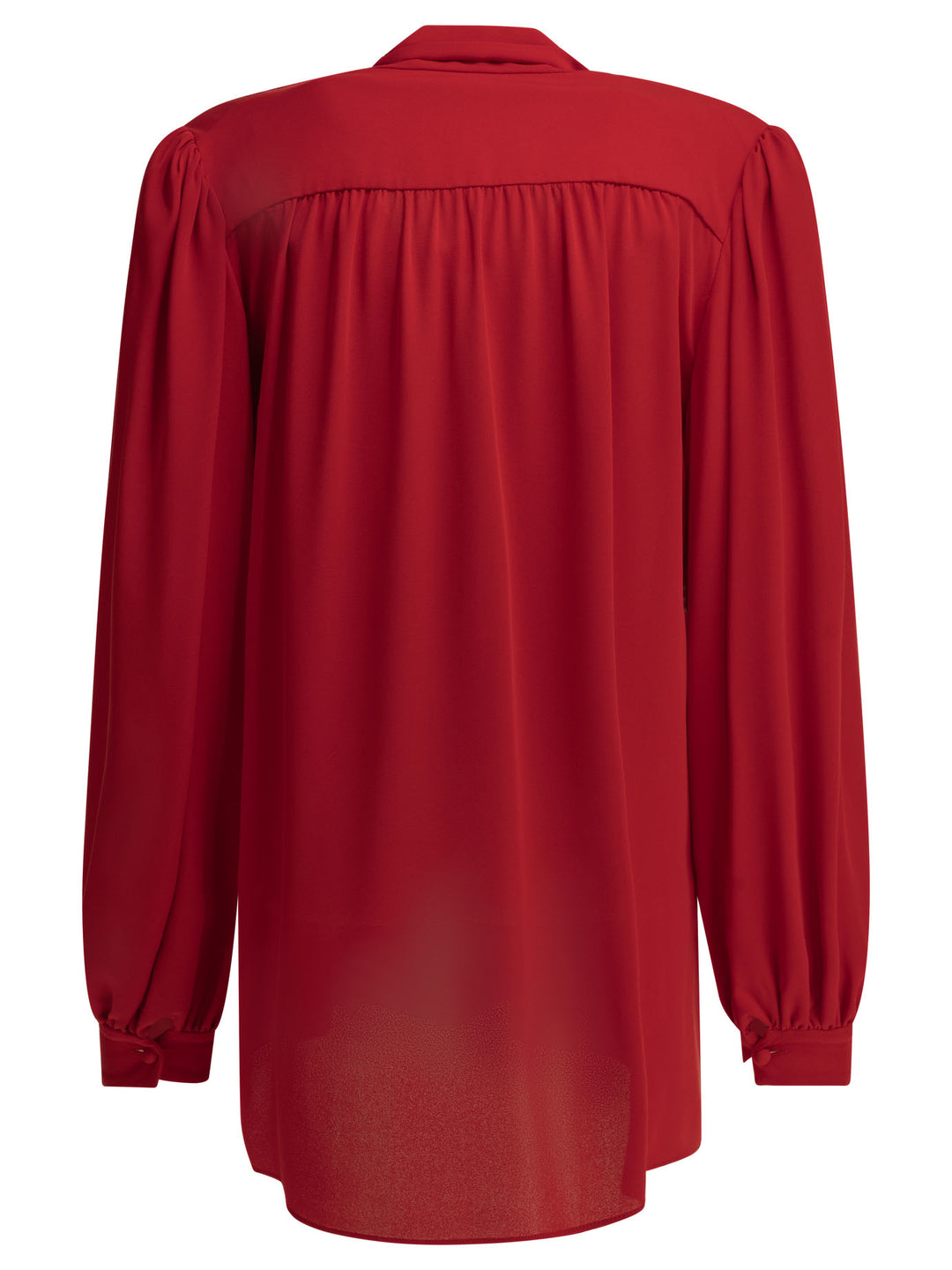 Valentino Silk Georgette Blouse Shirts - Rosso | fb8527b9df6b91c00b6a0b39c1abf1855282b1f6
