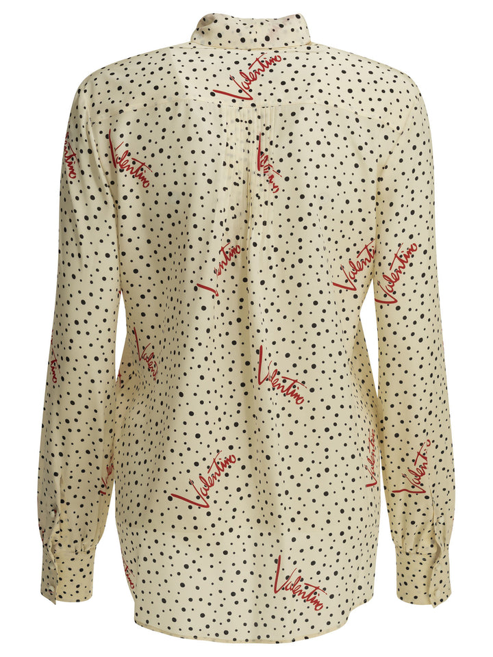 Valentino Plus De Pois Shirts - Bianco | 760eb0fe192048c7722ed07d835f32d868d05198