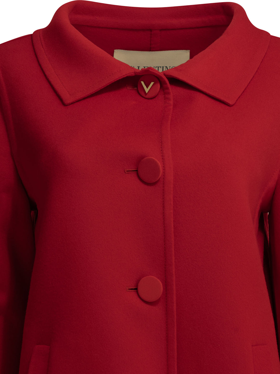 Valentino Long Wool And Cashmere Coat Jackets and Coats - Rosso | ccf12e7521abafa77bdf675d16a2a845511dadbc