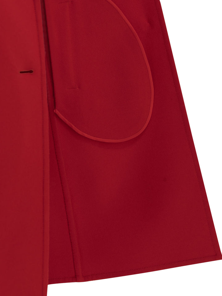Valentino Long Wool And Cashmere Coat Jackets and Coats - Rosso | b918604e1c450310eee350ca9111de20cef02b38