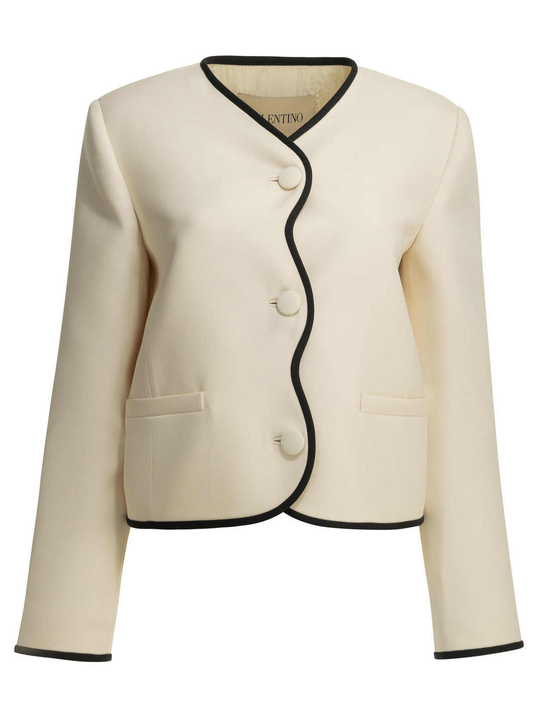 Valentino Crepe Couture Blazer Jackets and Coats - Bianco | ef773f62bbf244946cbbcafec64089897e942593