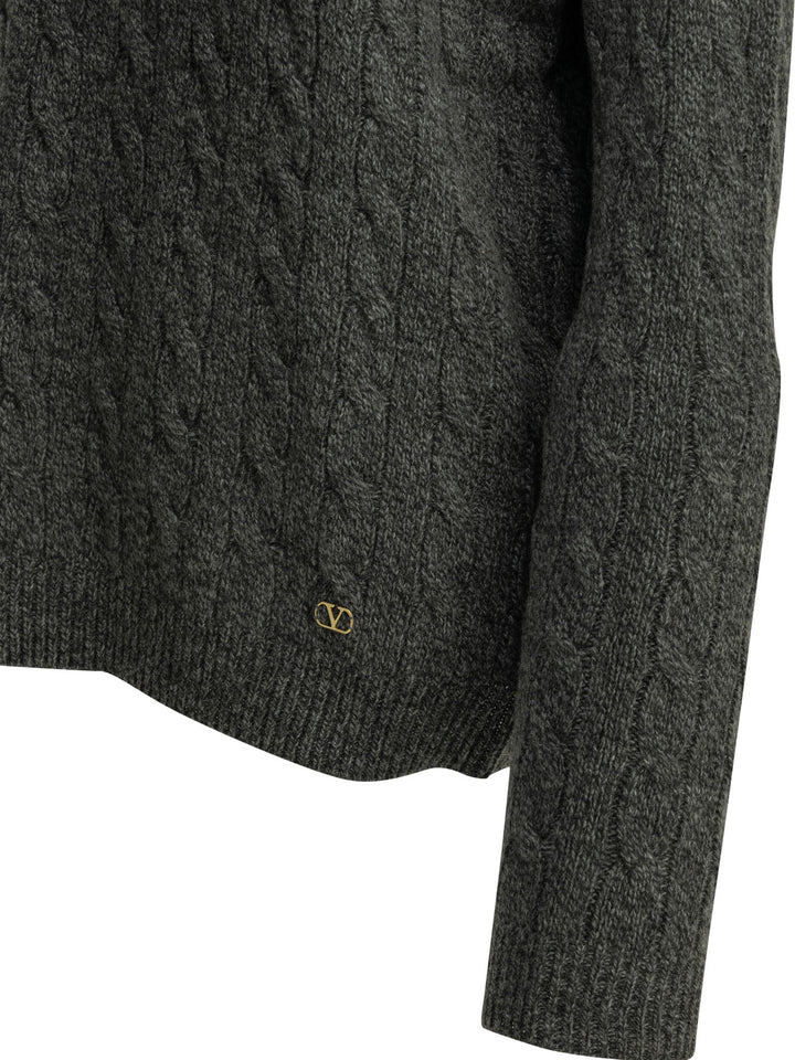 Valentino Virgin Wool Crewneck Sweater Knitwear - Grey | c96900594e034afcbe94f91fdf061befe3ffb624