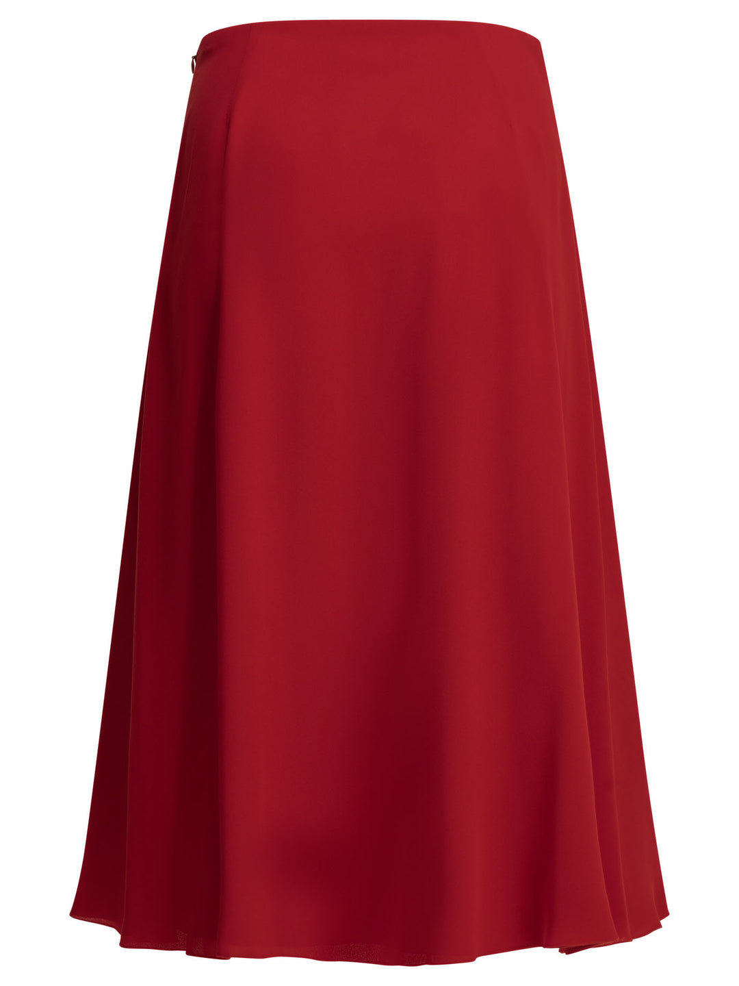 Valentino Flared Midi Skirt In Silk Gonne - Rosso | 797fca67bd7dc1f762abdca3c87620babe89def5