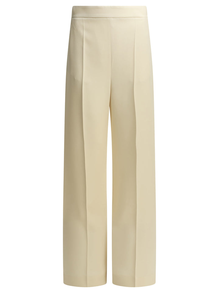 Valentino Silk Tailored Pants Trousers - Bianco | 094602b854f6250d7f0d91d444e810fd96365de5