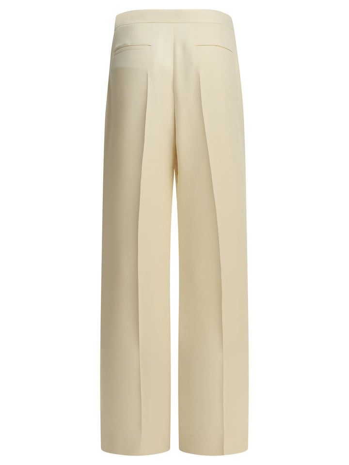 Valentino Silk Tailored Pants Trousers - Bianco | 7d3cd1675e18ee3f12c8aea3697c7928895c4893