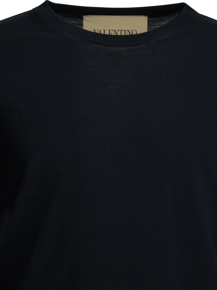 Valentino Vlogo Signature Knitwear - Blu | 87e8c600afdf50a5b48194b0e952fec36f39b5bd