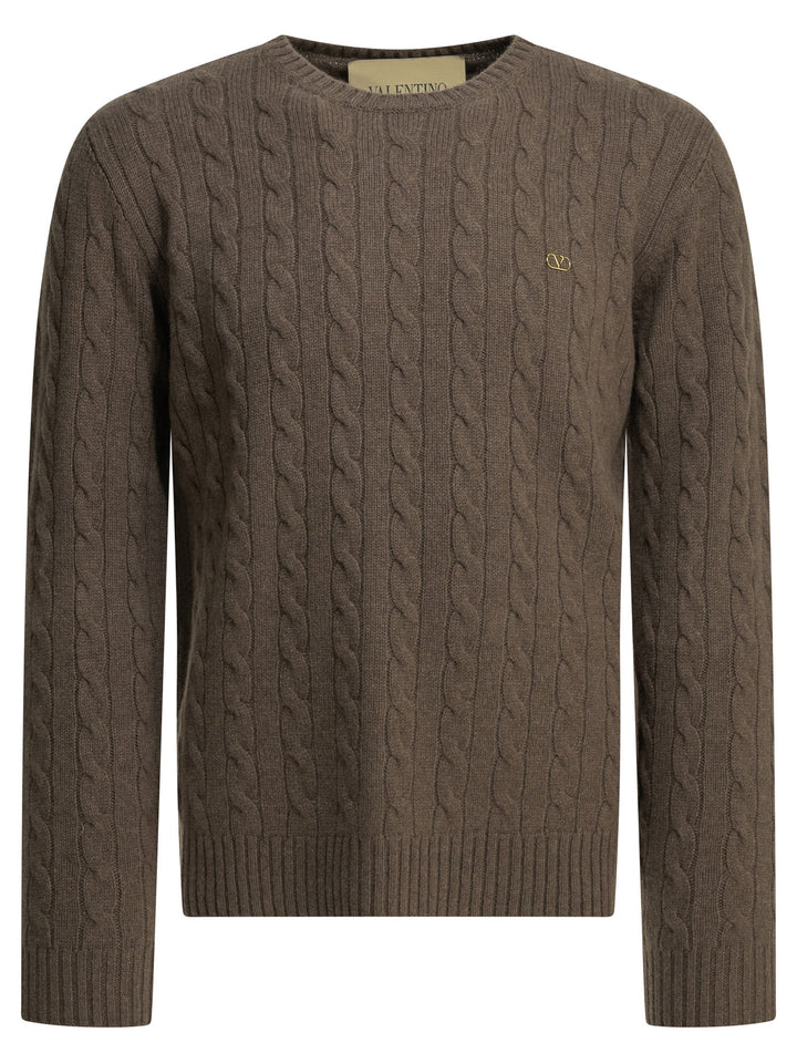 Valentino Vlogo Knitwear - Marrone | e1a958b19cf96229a59092ad6afec6786068f6b1
